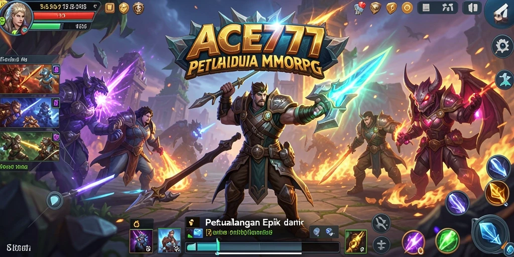 Gambaran gameplay seru di dunia MMORPG ACE777.