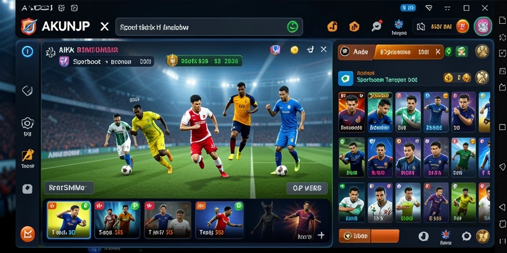 Tangkapan layar utama dari gameplay Sportsbook yang menarik di AKUNJP.