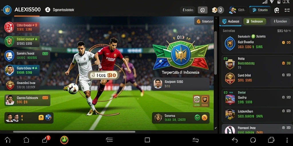 Tampilan screenshot ALEXIS500 menampilkan antarmuka taruhan yang menarik dan interaktif.