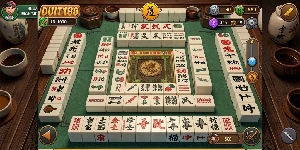 Tampak serunya gameplay Mahjong di DUIT188.