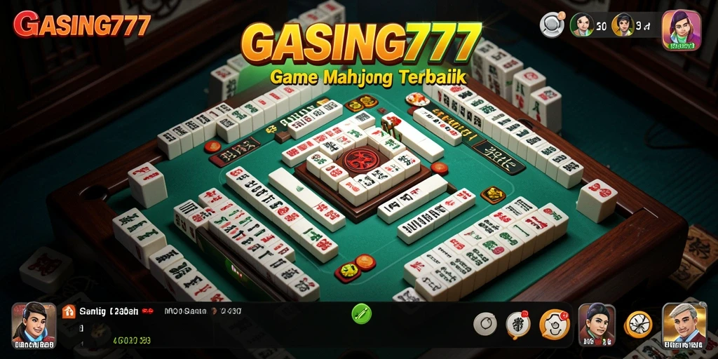 Tampilan utama GASING777 dengan grafis Mahjong yang menawan.