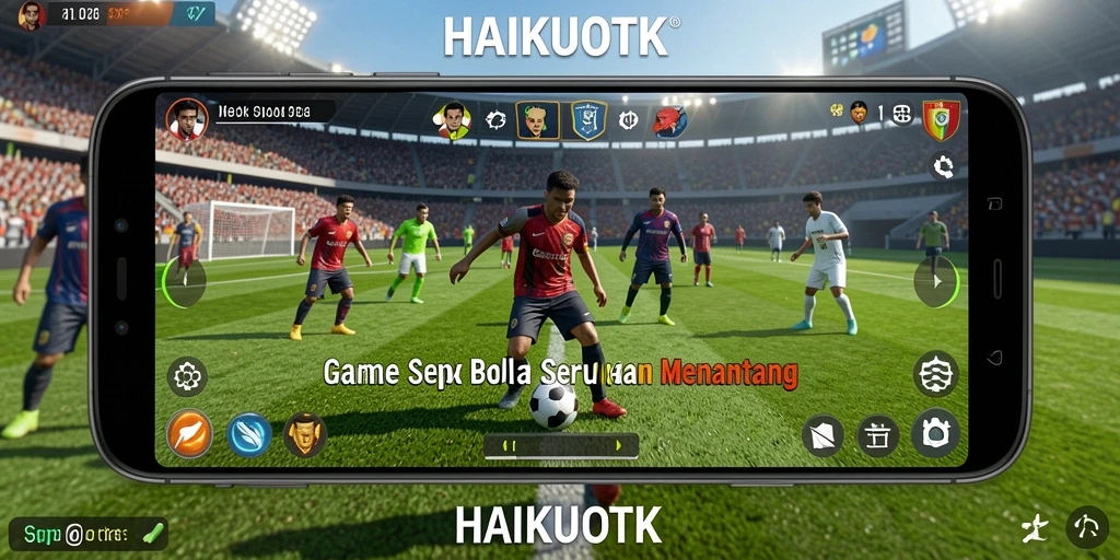 Gameplay HAIKUOTK yang mendebarkan pada setiap pertandingan sepak bola.
