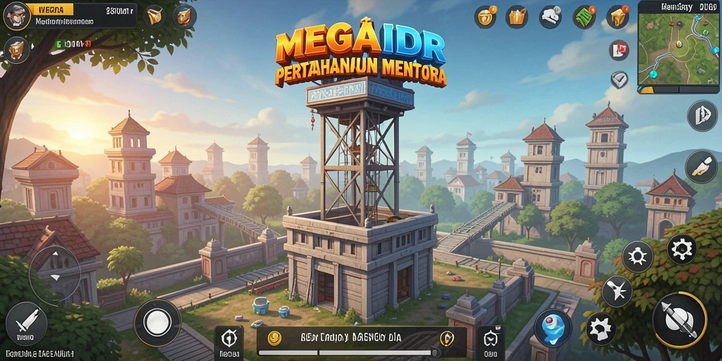 Tampilan gameplay MEGAIDR dalam aksi Tower Defense yang menegangkan.