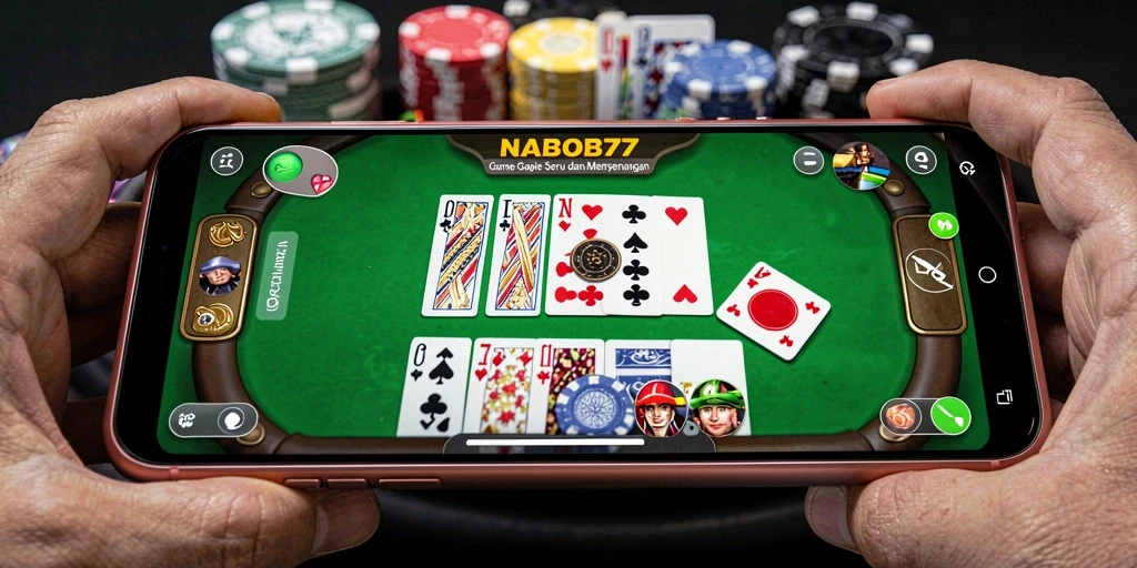 Tampilan screenshot NABOB77 dengan gameplay Gaple yang seru.