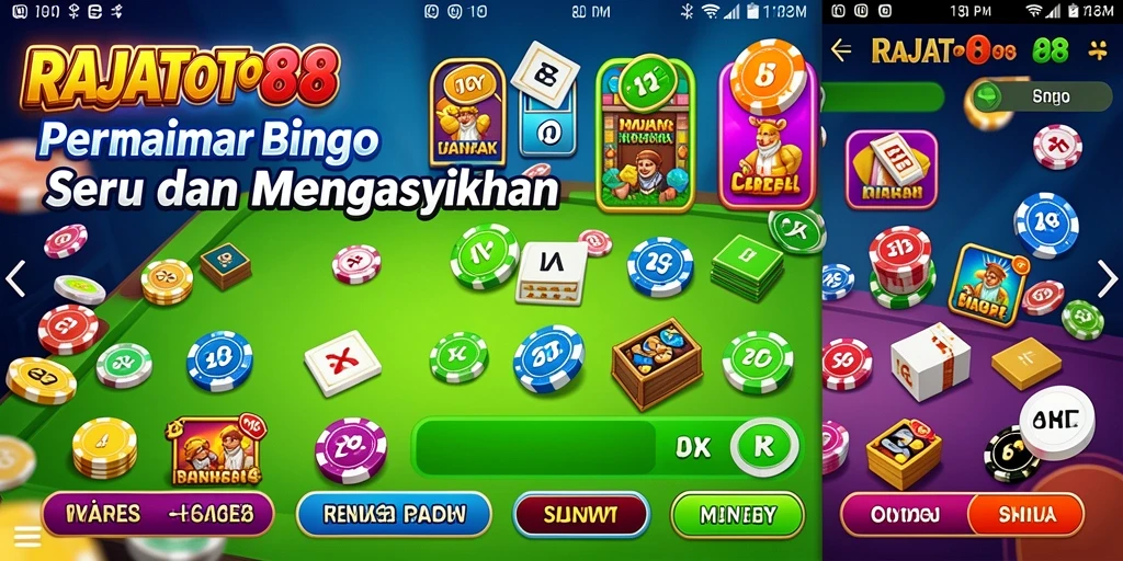 Tampilan gameplay menarik RAJATOTO88 dengan suasana Bingo yang seru.