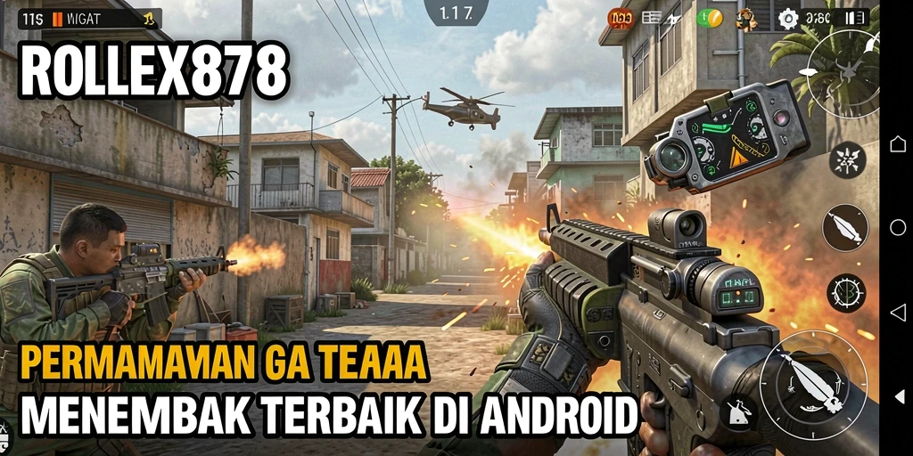 Screenshot gameplay ROLEX878 menampilkan aksi tembak-menembak yang intens.