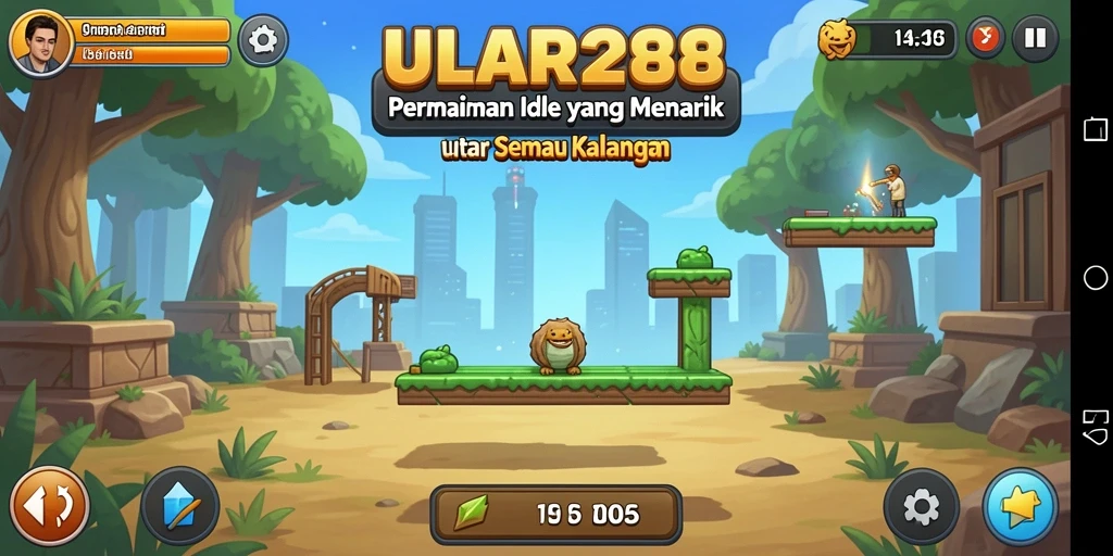 Tampilan gameplay ULAR288 yang menarik dan penuh warna dalam genre Idle.